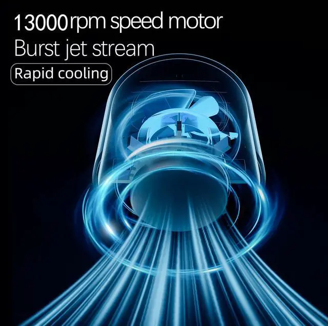 Alt view image 5 of 7 - Handheld Turbo Fan Mini Ice Cooler USB Powered Digital Display Outdoor Camping Travel Desktop Folding Summer Cooling Fans