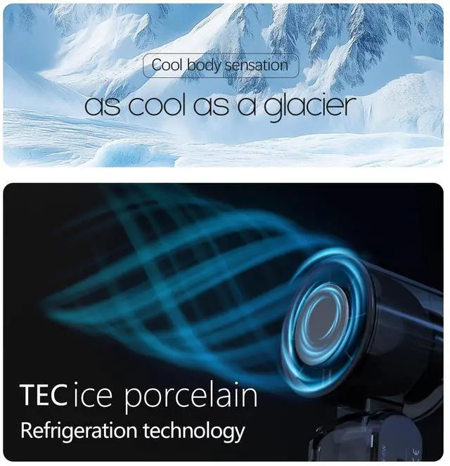 Alt view image 2 of 7 - Handheld Turbo Fan Mini Ice Cooler USB Powered Digital Display Outdoor Camping Travel Desktop Folding Summer Cooling Fans