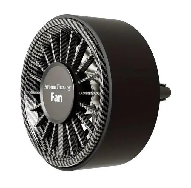 Alt view image 6 of 7 - Amblive Carbon Fiber Car Fan with 3 Aromatherapy Pads  3-Speed USB Air Circulator with 7-Color LED Lights, Portable Dashboard Fan for Car, SUV, Truck, RV Interior Cooling, No Battery Required