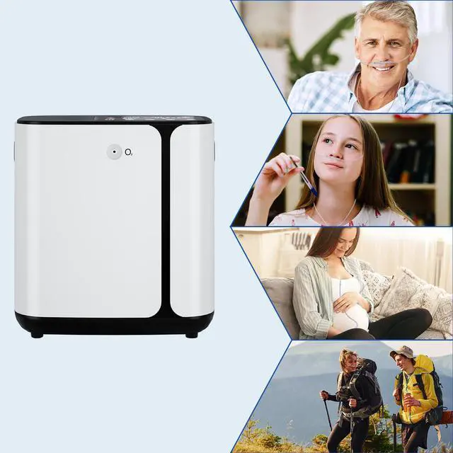 Alt view image 5 of 7 - MONPORT Household Oxygen Concentrator Machine, Adjusatble Oxygen Generator for Home use(1-6L) , Smart Device with Complete Accessories