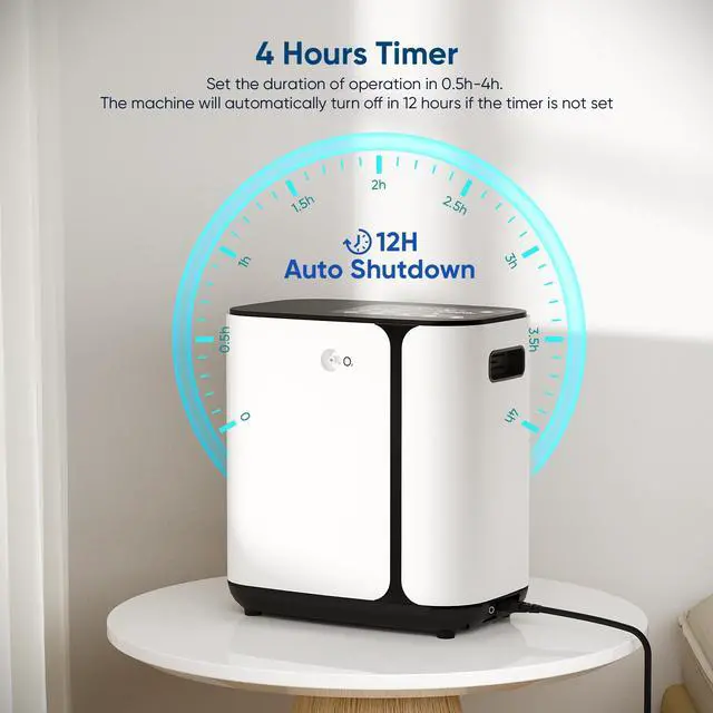 Alt view image 4 of 7 - MONPORT Household Oxygen Concentrator Machine, Adjusatble Oxygen Generator for Home use(1-6L) , Smart Device with Complete Accessories