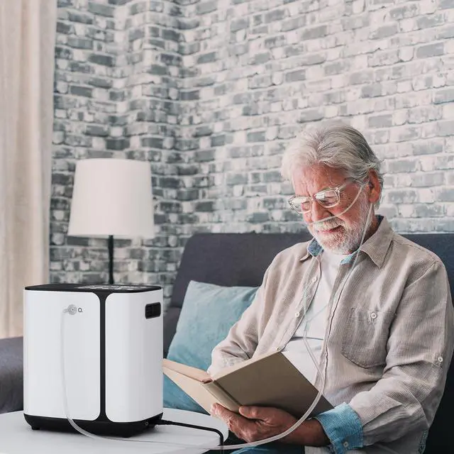 Alt view image 6 of 7 - MONPORT Household Oxygen Concentrator Machine, Adjusatble Oxygen Generator for Home use(1-6L) , Smart Device with Complete Accessories