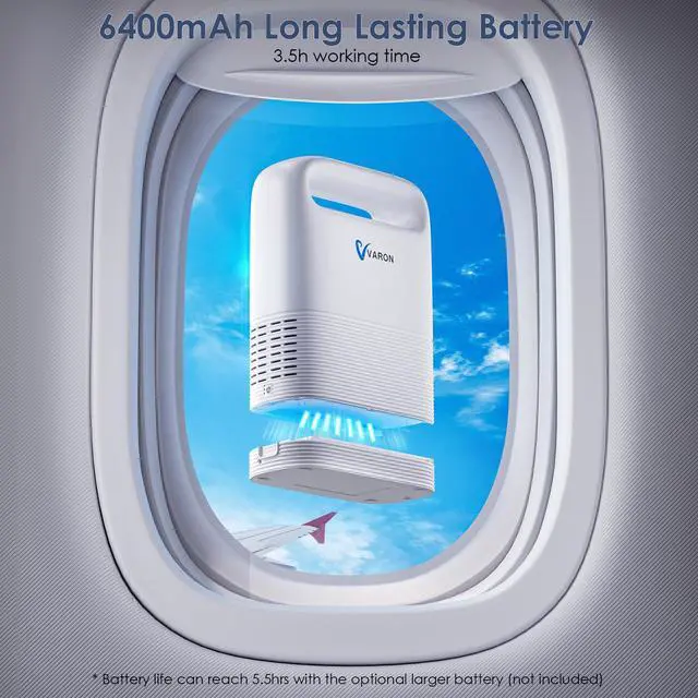 Alt view image 5 of 7 - MONPORT 5L Lightweight Oxygen Machine - 8-Core Dual Mode Auto-Sensing, 240min Timer & Smart Alerts with Carrying Bag, 93%±3% Stable Output for Plateau/Camping