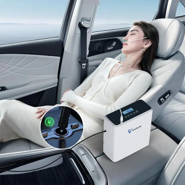 Alt view image 6 of 7 - MONPORT Portable Oxygen Concentrator&Oxygen Machine  1-6L/min Adjustable Flow, High Purity with Dual Mode (Pulse/Continuous) - Removable Battery & 3H Timer,3 Power & Backpack for Travel/Home