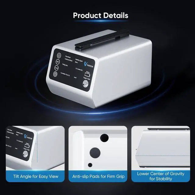Alt view image 4 of 7 - MONPORT Dual Mode Car Oxygen Concentrator - 1-5L/min Adjustable Flow, 90±5% High Purity with 12V DC Input, 58dB Ultra Quiet & 2.3kg Portable for SUV/Sedan Travel