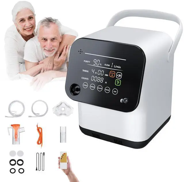 Alt view image 3 of 7 - MONPORT Smart Dual-Mode Home Oxygen Machine - Built-in Negative Ion Filter & Voice Guidance, 4H Auto Shutdown & LED Display, Whole Family Respiratory Support System