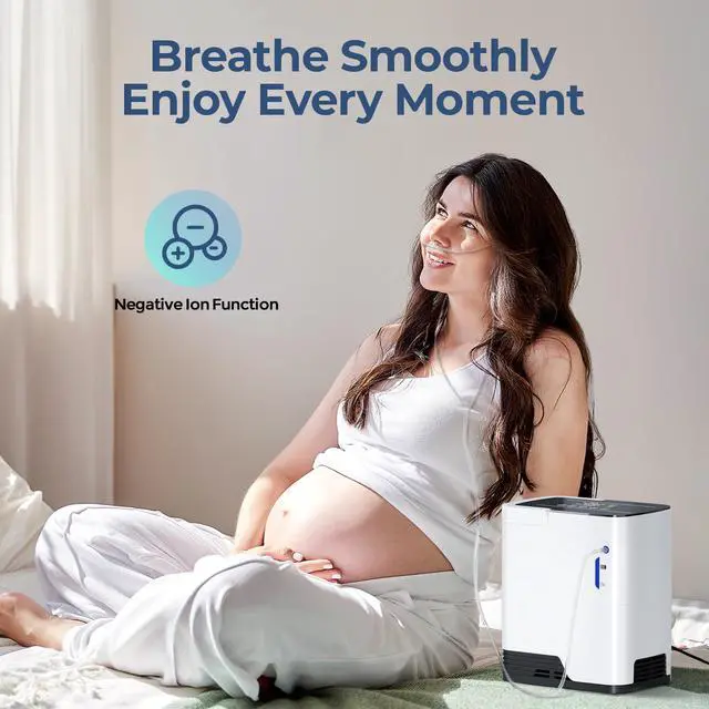Main image of MONPORT Dual-Function Oxygen Concentrator with Nebulizer - 1-7L Adjustable Flow, 90%±3% High Purity, 48dB Silent Mode & 24H Auto Timer, Remote Control & Voice Guidance for Home Use