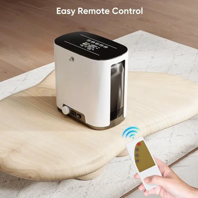 Alt view image 5 of 7 - MONPORT Smart 2-in-1 Oxygen Machine for Whole Family - 1-7L Adjustable Flow with Humidification, Voice Guidance & Remote Control, 24H Safety Cycle for Bedroom/Office