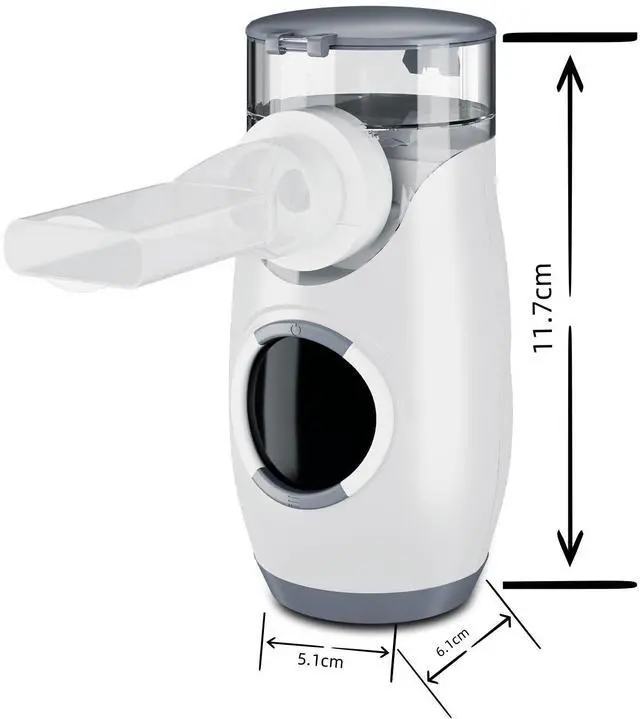 Alt view image 3 of 6 - Monport Portable Mesh Humidifier with 3 Modes - Ultra-Fine 5m Mist, LED Display, USB Rechargeable & Under 50dB for Bedroom, Office, Travel