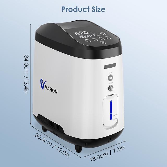Alt view image 2 of 7 - Monport|Professional Desktop Oxygen Concentrator Machine w/ Nebulizer - 45dB Quiet, SOS Alert & Remote for Office Wellness