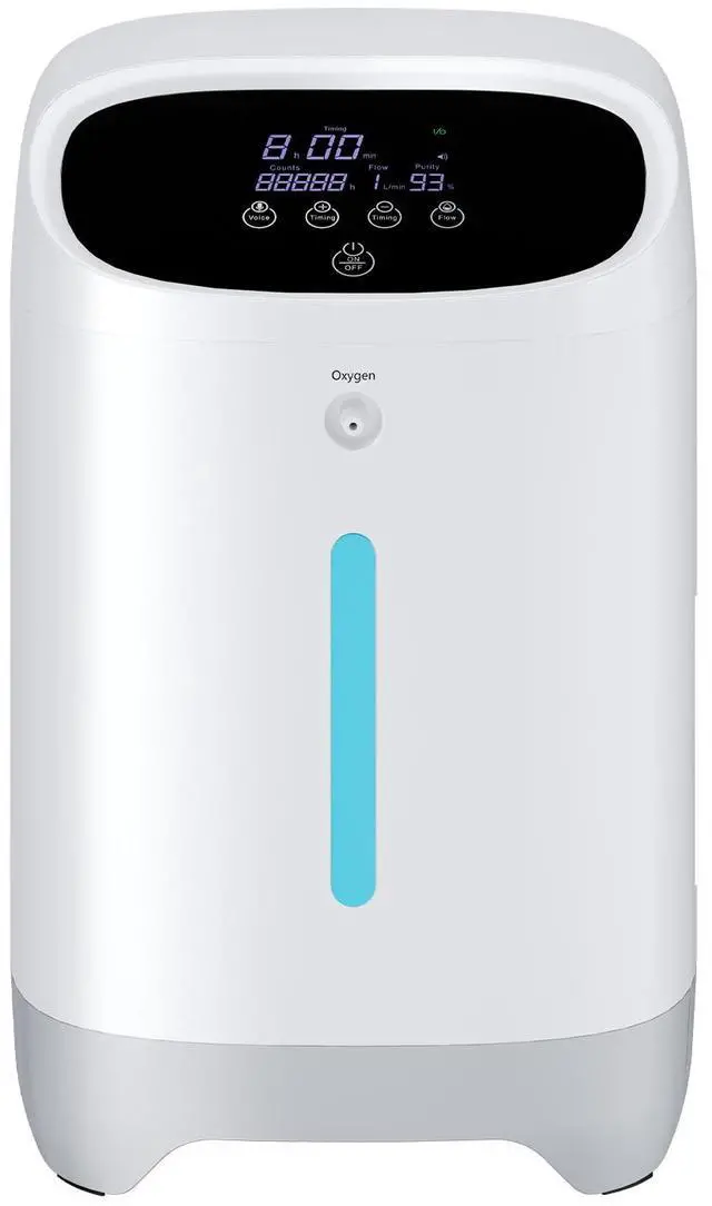 Alt view image 5 of 6 - Monport|7L/min Oxygen Concentrator with Nebulizer, 93% Purity, 45dB Ultra Quiet, Voice Assist & Remote Control, for Home Use (AC110V)