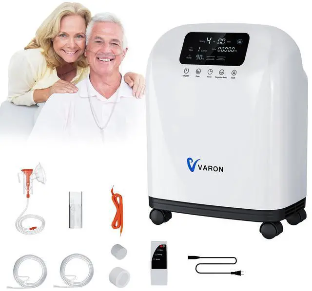 Main image of Monport|VH-4 9L/min Home Oxygen Concentrator with Nebulizer, 90% Oxygen Concentration, Remote Control, Timer & Wheels for Elderly, Pregnant Women, Office Use