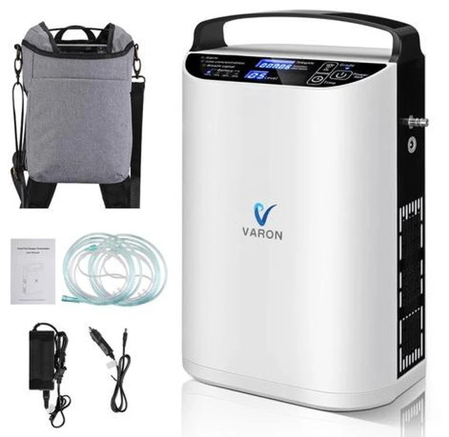 Main image of Monport|Portable Pulse Oxygen Concentrator, 5 Adjustable Flow Levels, Dual Mode (Sensing Pulse & Constant Pulse), 90%±3% Purity, Detachable Battery, AC/DC Universal Power, Low Noise