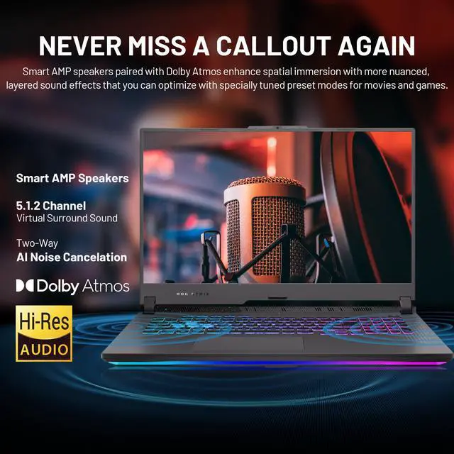 Alt view image 7 of 7 - ASUS ROG Strix G17 Gaming Laptop, 17.3" 240Hz QHD Display, 64GB DDR5, 2TB PCIe SSD, AMD Ryzen 9-7845HX, GeForce RTX 4060, Win 11 Pro, RGB Keyboard, Wi-Fi 6E, Gray, 160GB Docking Station Set