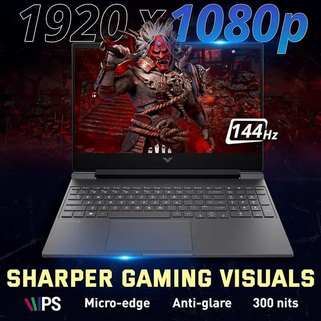 Alt view image 6 of 7 - HP Victus 15.6" Gaming Laptop, 144Hz FHD IPS Display, AMD Ryzen 5 7535HS, 8GB DDR5, 512GB SSD, AMD Radeon RX 6550M, Backlit Keyboard, Wi-Fi 6, Win 11 Pro,  Silver, 160GB Docking Station Set