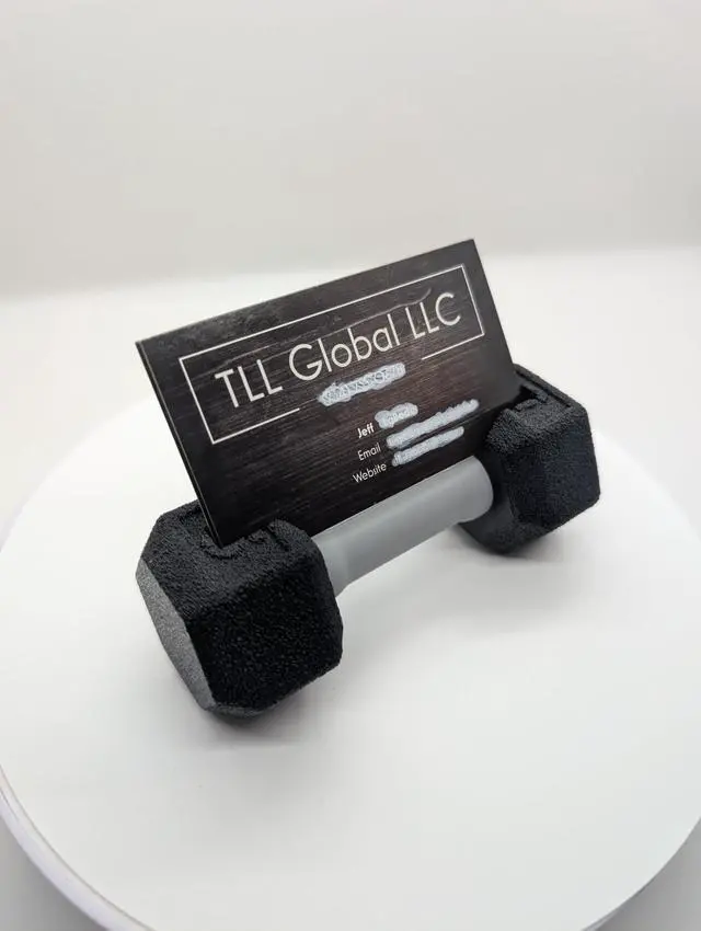 Alt view image 2 of 3 - Novelty Dumbbell Business Card Holder, Office Business Card Displays,Desk Decorative Weightlifting Accessory for Gym Enthusiasts