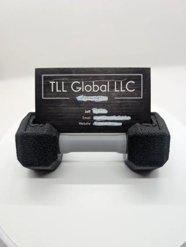 Main image of Novelty Dumbbell Business Card Holder, Office Business Card Displays,Desk Decorative Weightlifting Accessory for Gym Enthusiasts