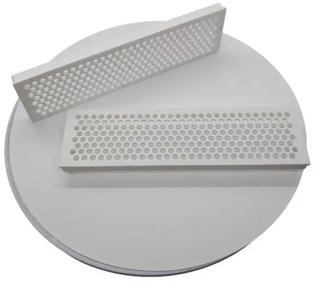 Main image of 2x - 5.25 inch optical drive bay cover vented hexagon small hex . White replacement computer tower parts.