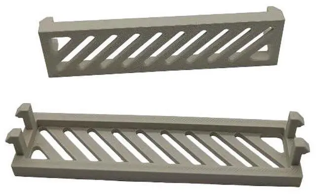Main image of 2x - 3.5 inch disk drive bay cover slotted diagonal . beige replacement computer tower parts.