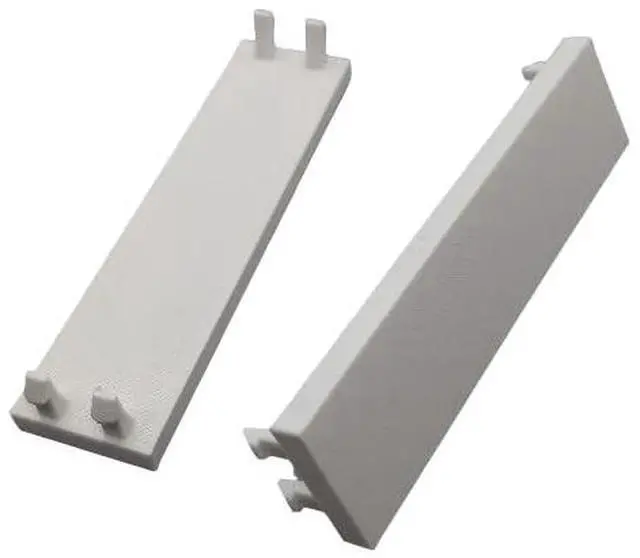 Main image of 2x - 3.5 inch disk drive bay cover solid. White  replacement computer tower parts.