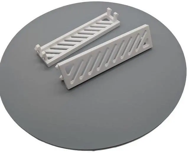 Main image of 2x - 3.5 inch disk drive bay Diag. Slots - circles . White replacement computer tower parts. Vintage look
