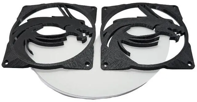 Alt view image 2 of 2 - 2x - 120mm fan covers Dragon -MSI-