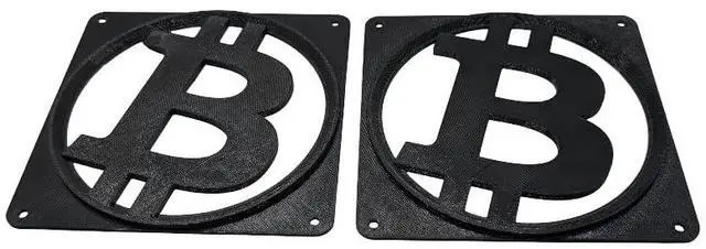 Alt view image 2 of 2 - 2x - 120mm fan covers Bitcoin