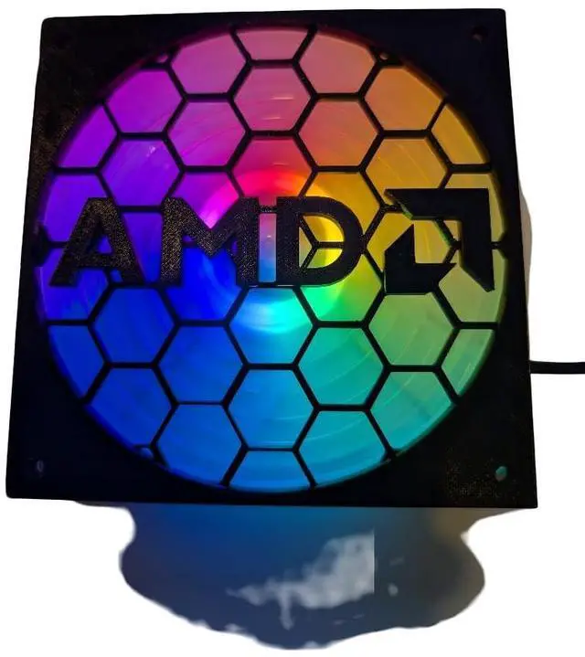 Main image of 2x - 120mm fan covers hexagon -AMD-grill