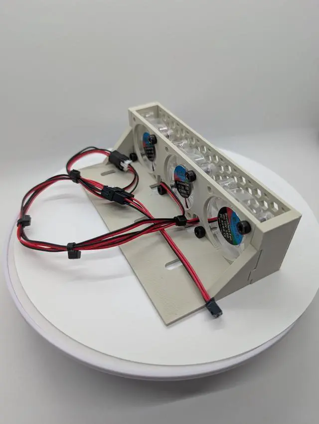 Alt view image 3 of 5 - 5.25 inch Beige - Fan Assembly fits optical drive bay vented hexagon sm.