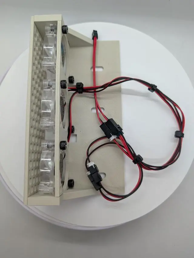 Alt view image 4 of 5 - 5.25 inch Beige - Fan Assembly fits optical drive bay vented hexagon sm.