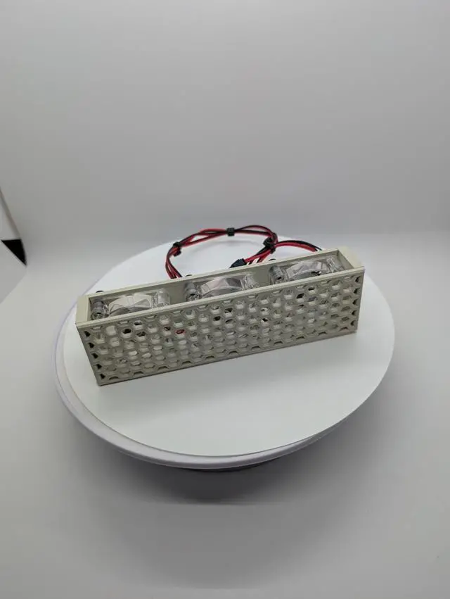 Alt view image 2 of 5 - 5.25 inch Beige - Fan Assembly fits optical drive bay vented hexagon sm.