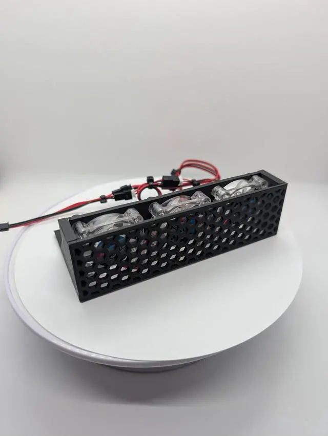 Main image of 5.25 inch Black Fan Assembly fits optical drive bay vented hexagon sm.