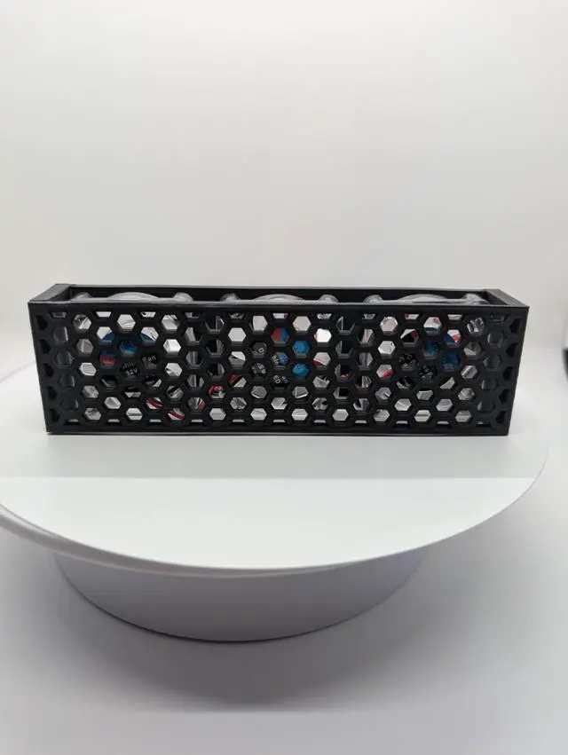 Alt view image 5 of 5 - 5.25 inch Black Fan Assembly fits optical drive bay vented hexagon sm.