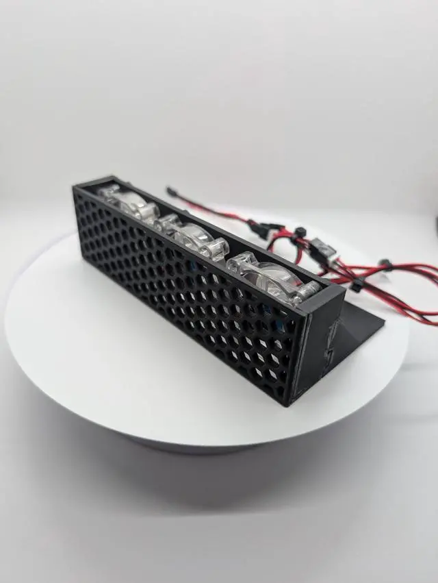 Alt view image 4 of 5 - 5.25 inch Black Fan Assembly fits optical drive bay vented hexagon sm.