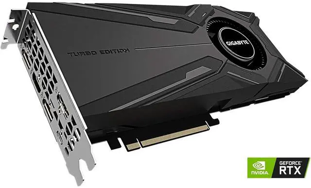 Alt view image 3 of 6 - Gigabyte GeForce RTX 2080 Ti Turbo OC 11G (rev. 2.0) Graphics Card, Black
