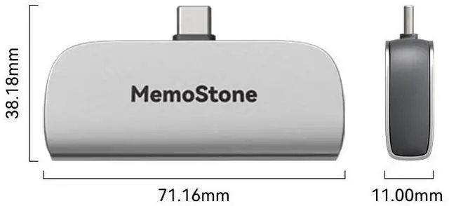Alt view image 2 of 2 - MemoStone US5 Type-C USSD 1TB Flash Drive SSD Memory Stick, USB 3.2 Gen 2, 20Gbps External Solid State Drive for Smartphones, PS4/XBox TV/Windows/Mac and More