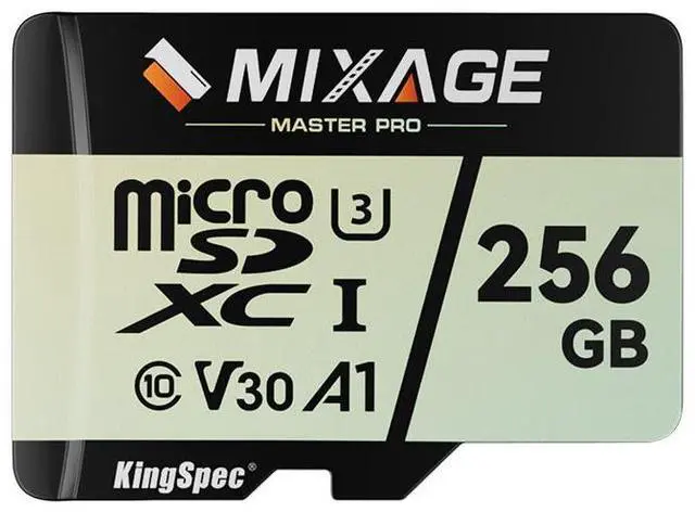 Main image of MIXAGE 256GB microSDXC Memory Cards, UHS-I, V30, A1, 4K UHD Micro SD Card, Speed Up to 175MB/s, 3D NAND Flash
