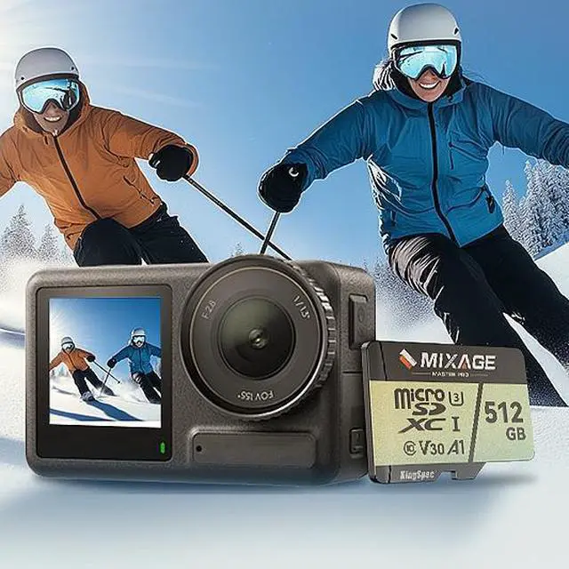Alt view image 6 of 6 - MIXAGE 64GB microSDXC Memory Cards, UHS-I, V30, A1, 4K UHD Micro SD Card, Speed Up to 175MB/s, 3D NAND Flash MicroSD 64GB 1 Pack