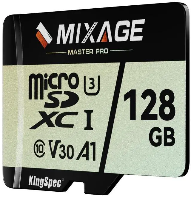 Alt view image 2 of 6 - MIXAGE 128GB microSDXC Memory Cards, UHS-I, V30, A1, 4K UHD Micro SD Card, Speed Up to 175MB/s, 3D NAND Flash MicroSD 128GB 1 Pack