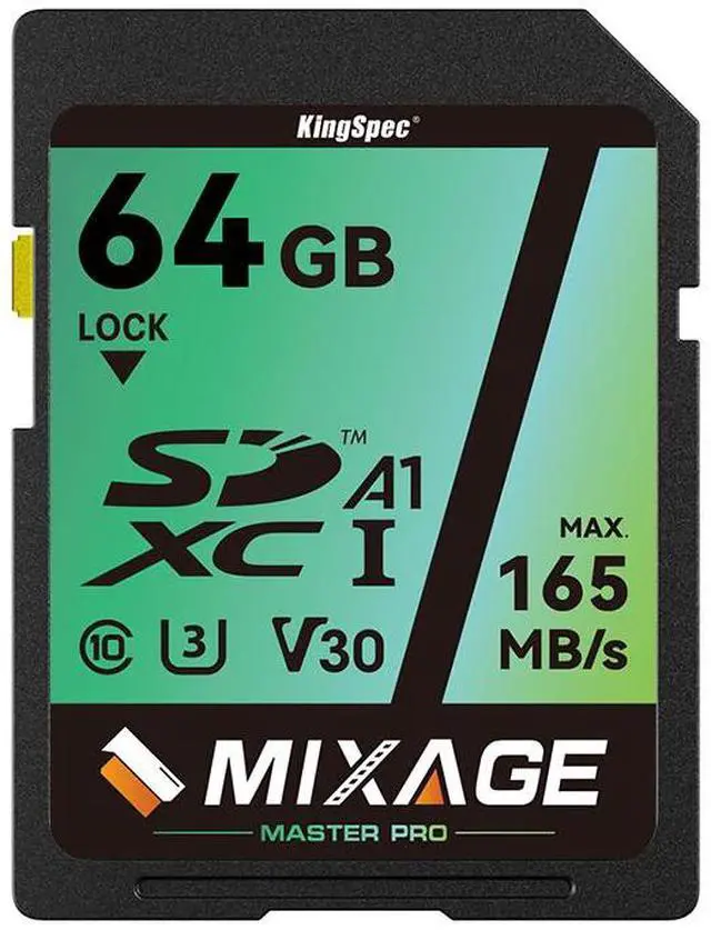 Main image of MIXAGE 256GB 4K 8K Video Card UHS-I U3 V30 A1 Speed Up to 165MB/s SD Memory SDXC 256GB
