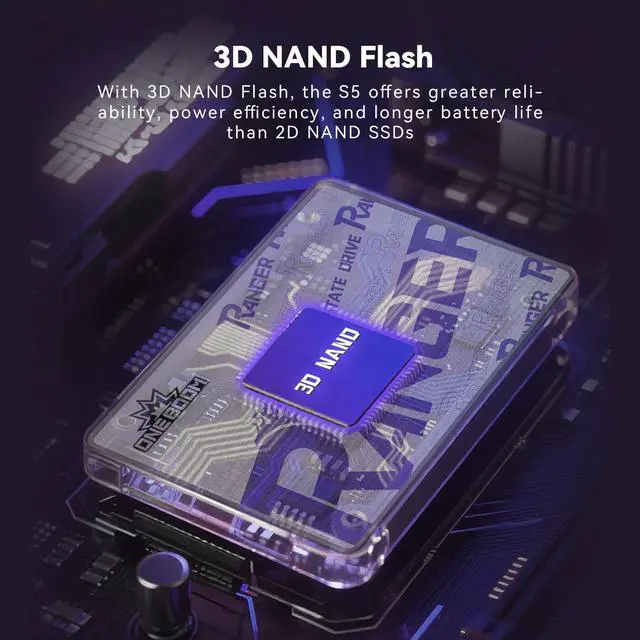 Alt view image 7 of 7 - ONEBOOM Gaming Series 2.5 inch SATA SSD 4TB Solid State Drive Internal 560MB/s SATA III 3D NAND Flash For PC, Laptop, Desktop 4TB