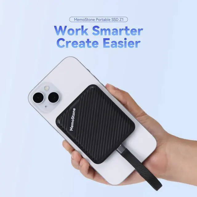 Alt view image 2 of 6 - MemoStone 1TB External SSD With Magnetic USB 3.1 Gen2 3D NAND Flash Portable Solid State Drive Type C Interface 520MB/s For Laptop, Mobile, Tablet 1TB