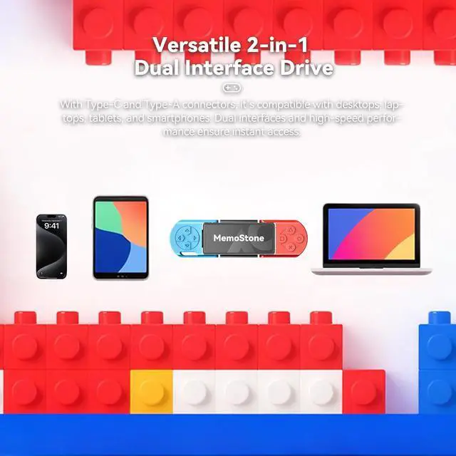 Alt view image 6 of 6 - MemoStone 512GB External SSD USB3.2 Gen2 Speed Up to 1030MB/s Portable Solid State Drive Dual Type C & Type A Interface 10Gbps For wide compatibility Device 512GB