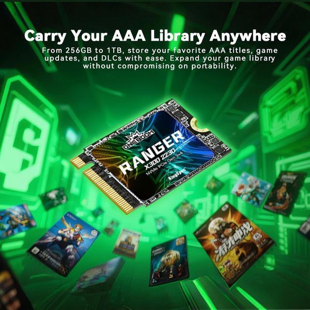 Alt view image 4 of 6 - ONEBOOM X300 2230 1TB M.2 NVMe PCIe 3.0 Gaming SSD, Speed Up to 3500MB/s, 3D NAND TLC PCIe Gen 3x4 Internal Solid State Disk