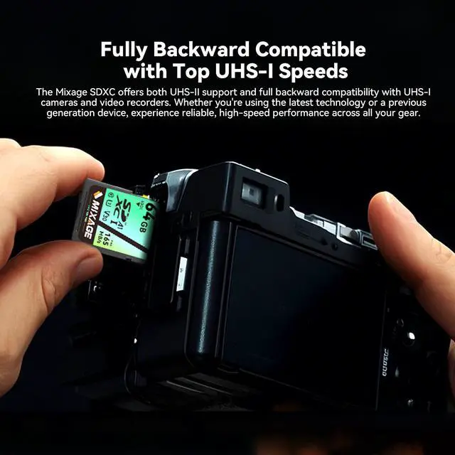 Alt view image 6 of 7 - MIXAGE 256GB 4K 8K Video Card UHS-I U3 V30 A1 Speed Up to 165MB/s SD Memory SDXC 256GB