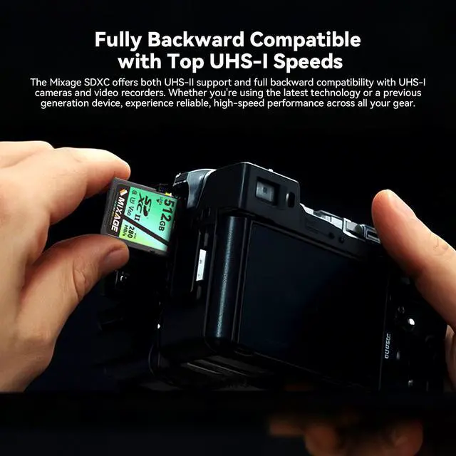 Alt view image 4 of 7 - MIXAGE 128GB SD Memory Card V60 UHS-II U3 A1 Speed Up to 280MB/s C10 SDXC for 4k/8k Video