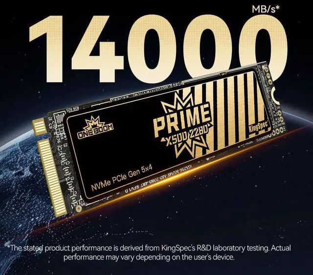 Alt view image 3 of 6 - ONEBOOM X500 4TB 2280 SSD M.2 NVMe PCIe5.0, UP to 14000MB/s, Internal solid state disk, 3D NAND 4TB