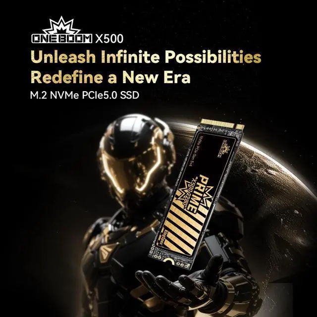 Alt view image 3 of 6 - ONEBOOM X500 2TB 2280 SSD M.2 NVMe PCIe5.0, UP to 14000MB/s, Internal solid state disk, 3D NAND