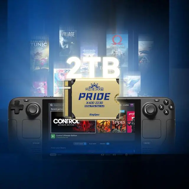Alt view image 6 of 6 - ONEBOOM X400 2230 512GB M.2 NVMe PCIe 4.0 Gaming SSD, Speed Up to 5200MB/s, 3D NAND TLC, Internal Solid State Disk, M.2 2230 with Heatsink 512GB M.2 2230 w/ Heatsink 512GB