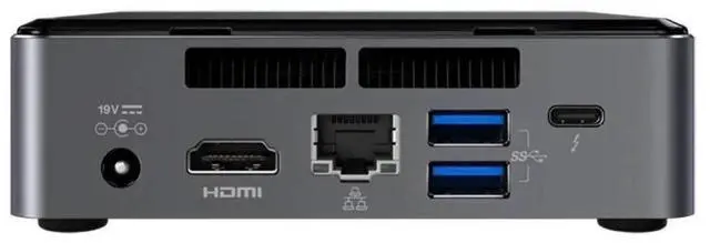 Alt view image 4 of 5 - Intel NUC NUC7i5BNK Mini PC/HTPC, Intel Core i5-7260U Upto 3.4GHz, 8GB DDR4, 256GB SSD, Windows 10 Pro, Wifi, Bluetooth, 4k Support, Dual Monitor Capable, Thunderbolt 3